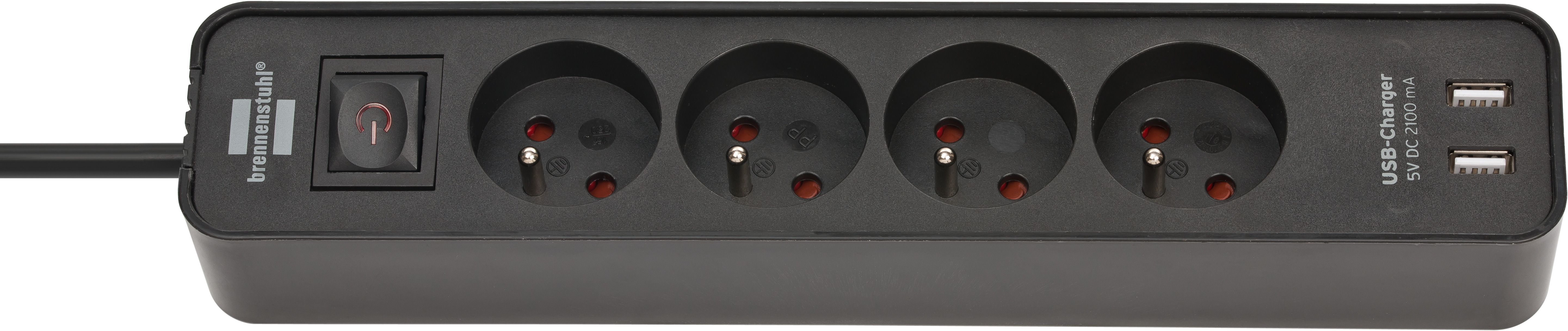 1153241006 brennenstuhl 1.5m 4 Socket 2P+T Extension Lead, 230 V, IP20