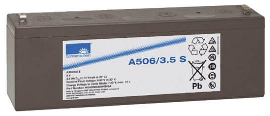 Sonnenschein NGA50603D5HS0SA, Lead Acid Battery, 6V, 3.5Ah, 750g