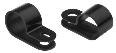 HellermannTyton 4.2mm Cable Black Clamp, P-Type