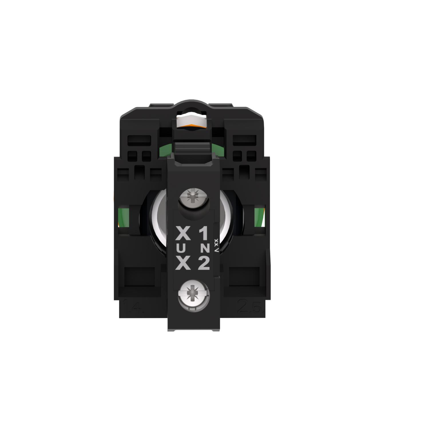 xb5avb5 Schneider Electric, Harmony, Panel Mount Orange LED Pilot Light, 22 mm Cutout, IP66, IP67, Round