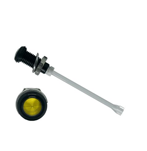 RHD-1410-F6PZY67PR Bivar, Panel Mount Vertical LED Light Pipe, Yellow Round Lens