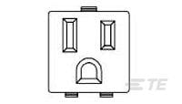 TE Connectivity Mains Connector, 15A Grey, Panel Mount Nylon Faston