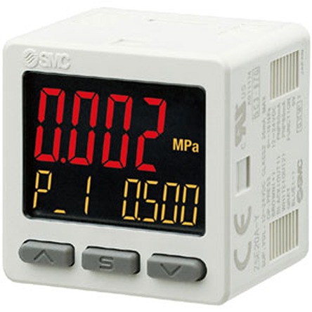 SMC PNP Open Collector 2 Outputs + Analogue Voltage Pressure Switch, M5 x 0.8 -1bar to 10bar