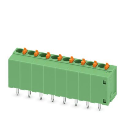 Phoenix Contact FFKDS(A)/V2 Series PCB Terminal Block, 8-Contact, 5.08mm Pitch, Wave Soldering, 1-Row, Push In Spring