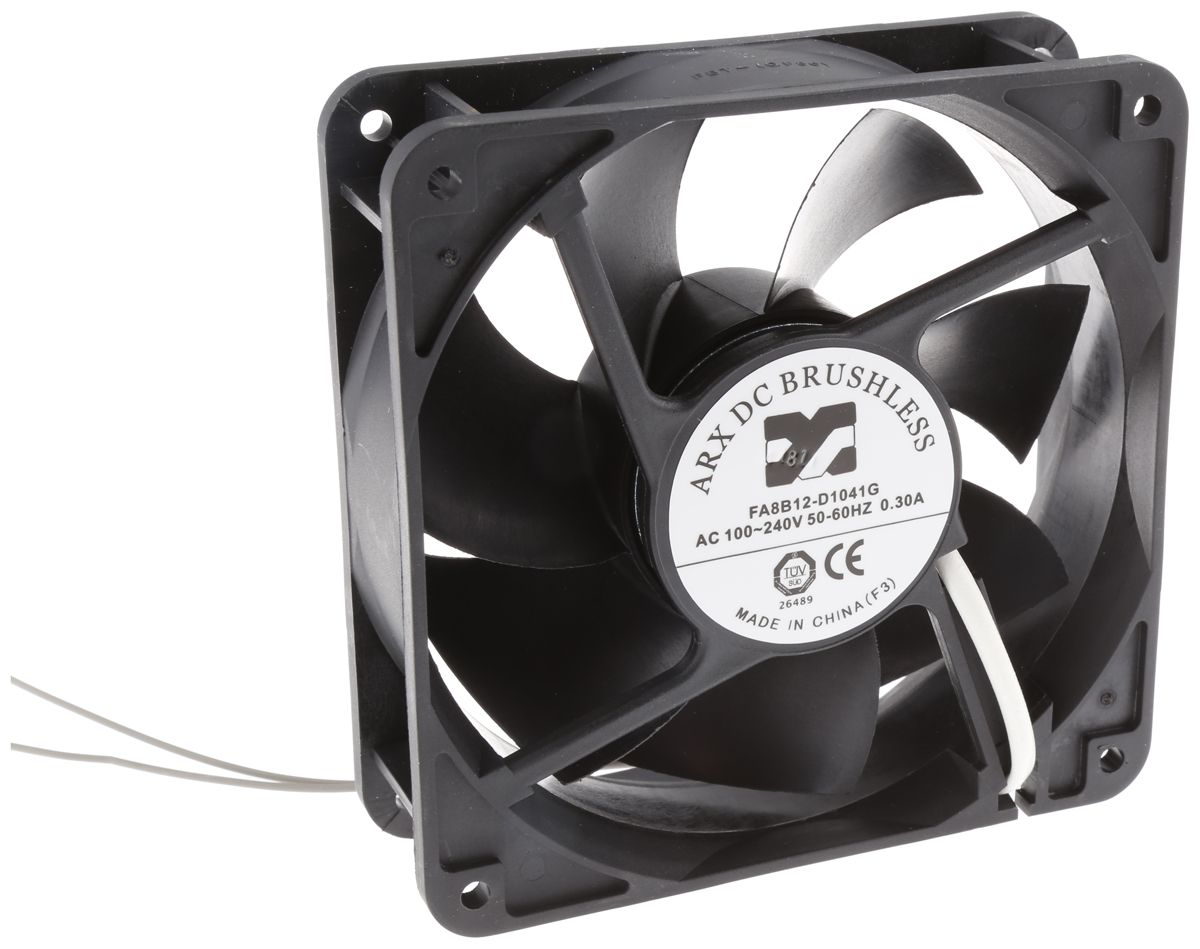 ARX CeraDyna Series Axial Fan, 100V ac, 240 V ac, 158 m³/h, 66 W, 300 mA Max, IP20 120 mm, 120mm, 38 mm