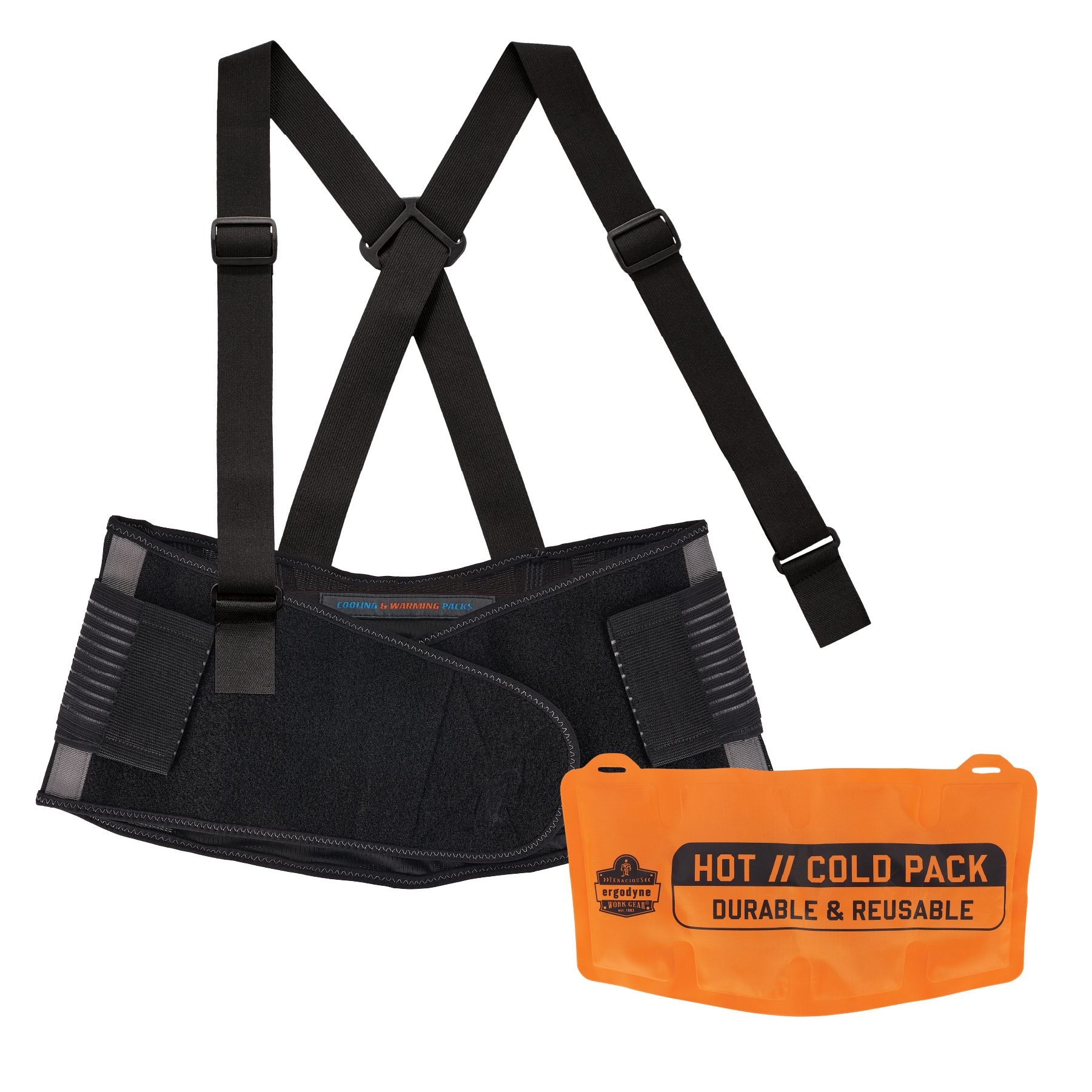 11125 Ergodyne Black Back Support Belt, 117 → 132cm