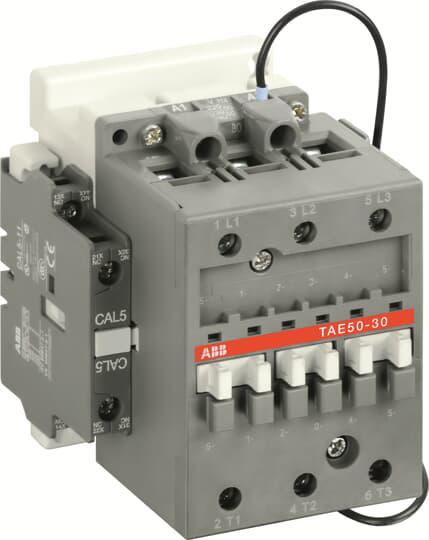 ABB TAE50-30-11 Contactor, 77/143 V dc Coil, 3-Pole, 4 A, 30 kW 77 to 143 V, 4 NO/1 NC, 1000V