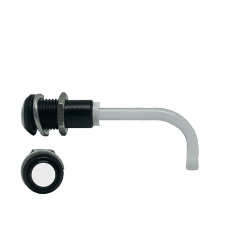 RHD-1100-3500-F9P67PR Bivar, Panel Mount Right Angle LED Light Pipe, Clear Round Lens