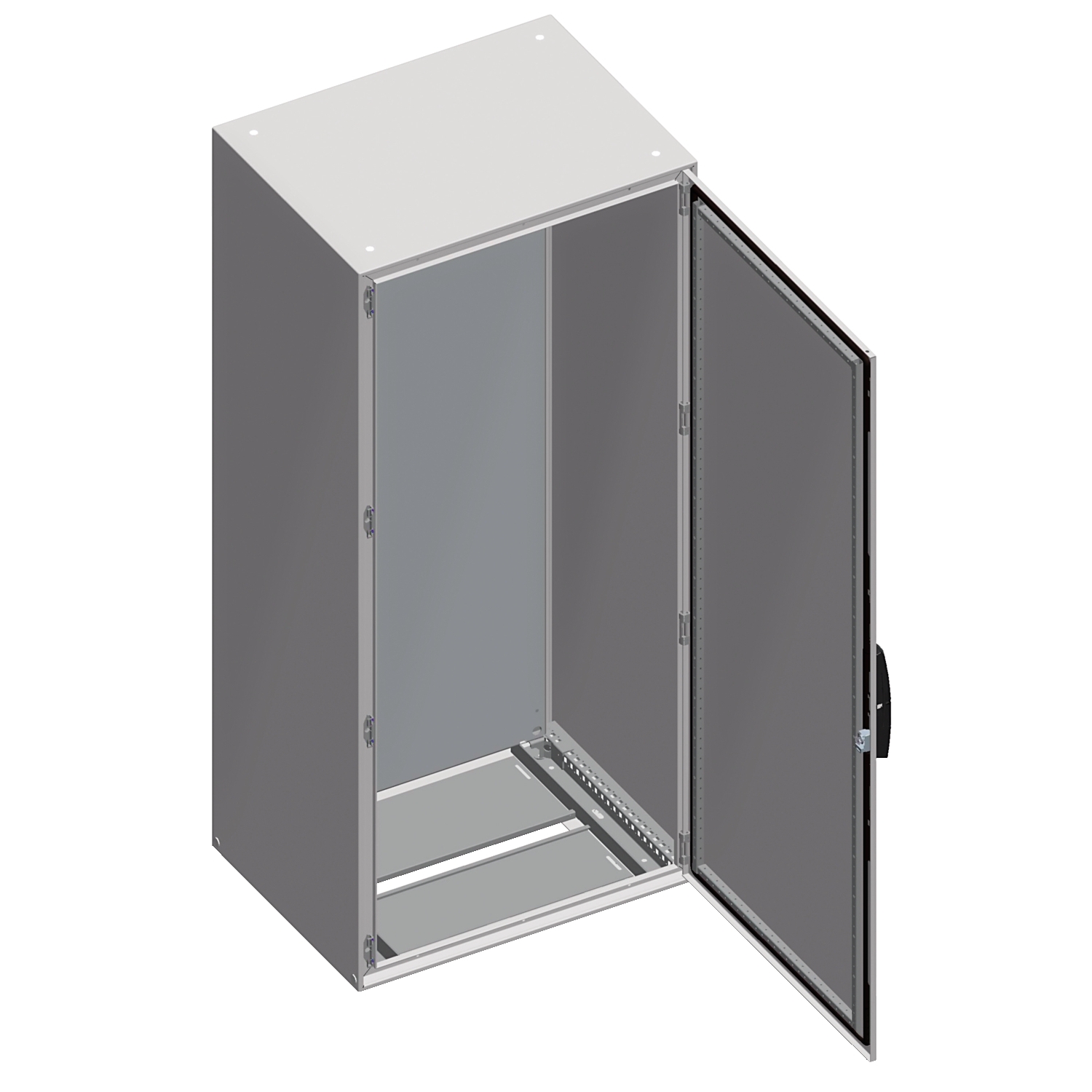 nsysm18840p Floor Standing Enclosure, Single Door, Steel, Grey, 1800 x 800 x 400mm IP55 Spacial SM