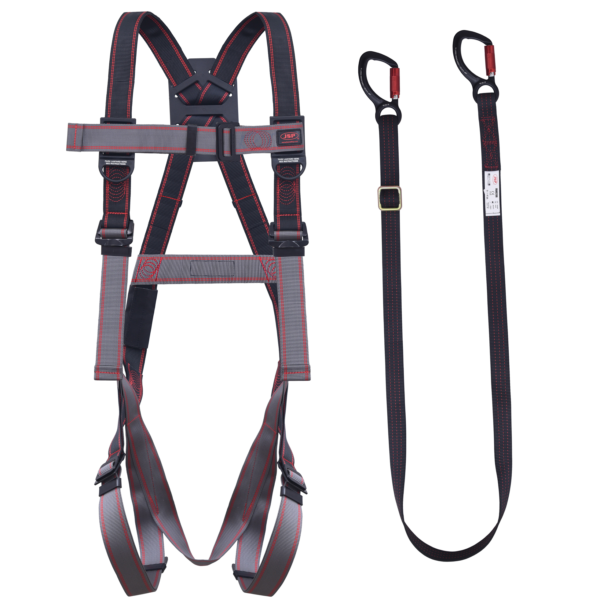 JSP 2 m Restraint Work Positioning Lanyard Screw Locking Carabiner Single