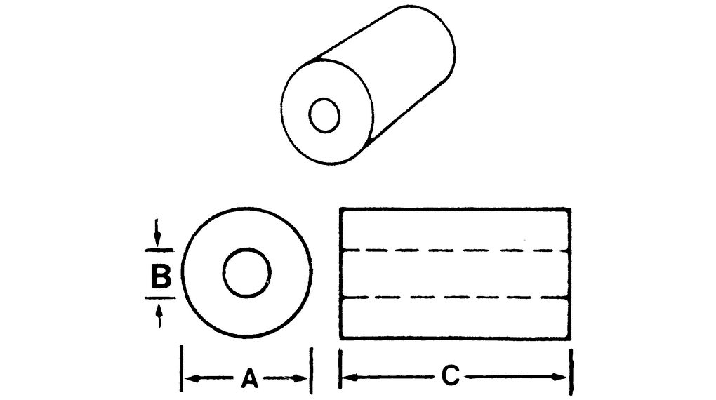 Amidon Ferrite Bead (Ring) 14.2 mm (Ring Core), 300 Ω impedance at 100 MHz
