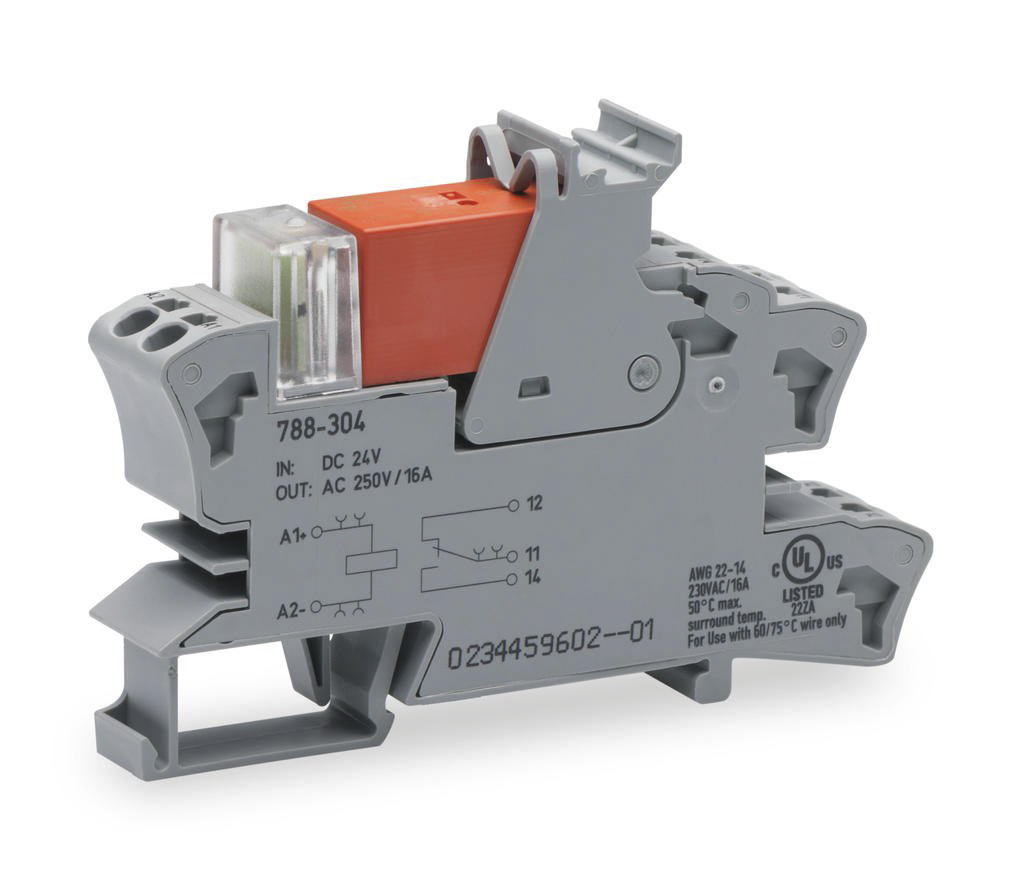 Wago 788 Series Interface Relay, DIN Rail Mount, 24V dc Coil, SPDT, 16A Load