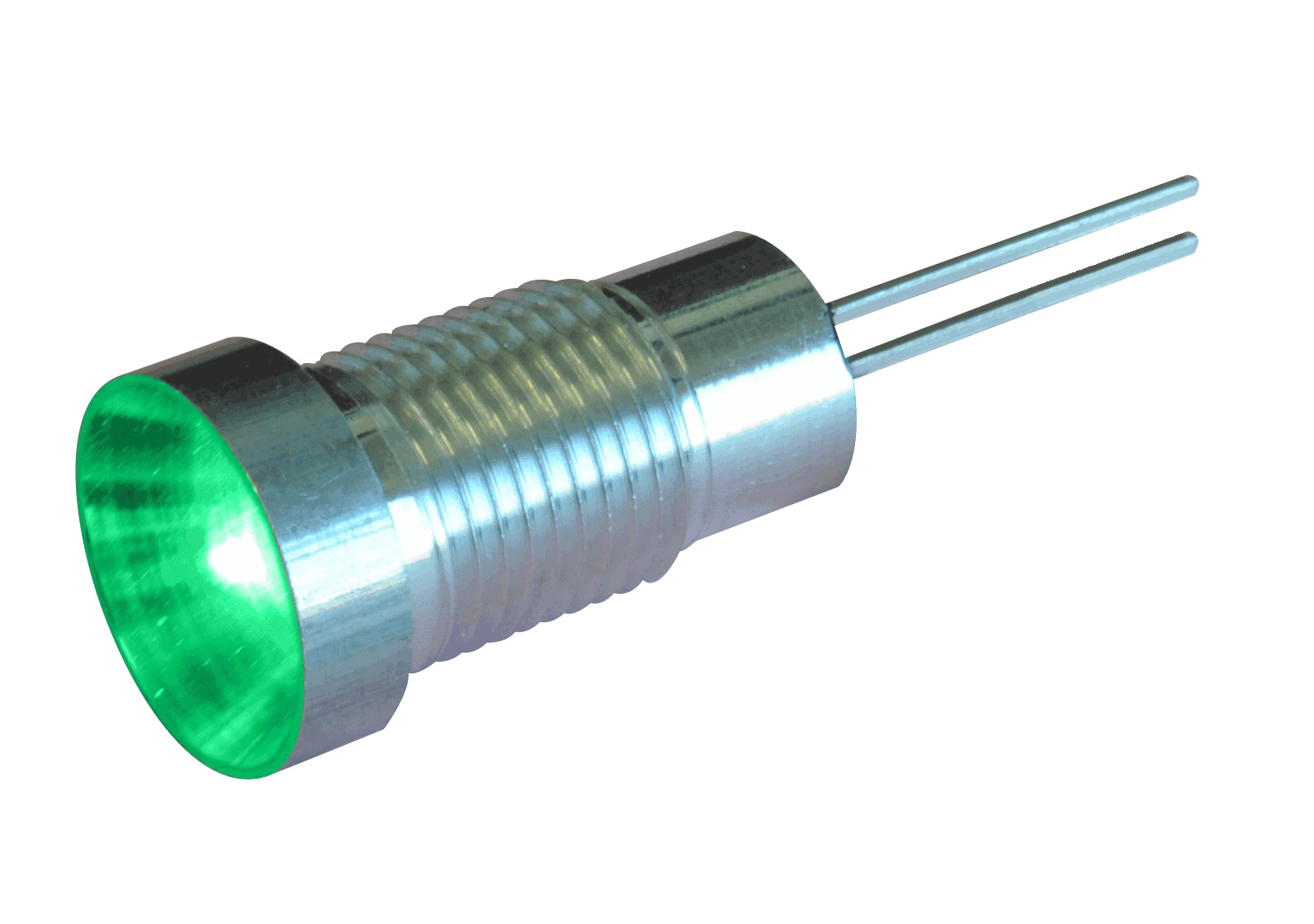 Oxley OXL/CLH/80 Series Green Panel LED, 8mm Mounting Hole Size, Lead Wires Termination, IP67
