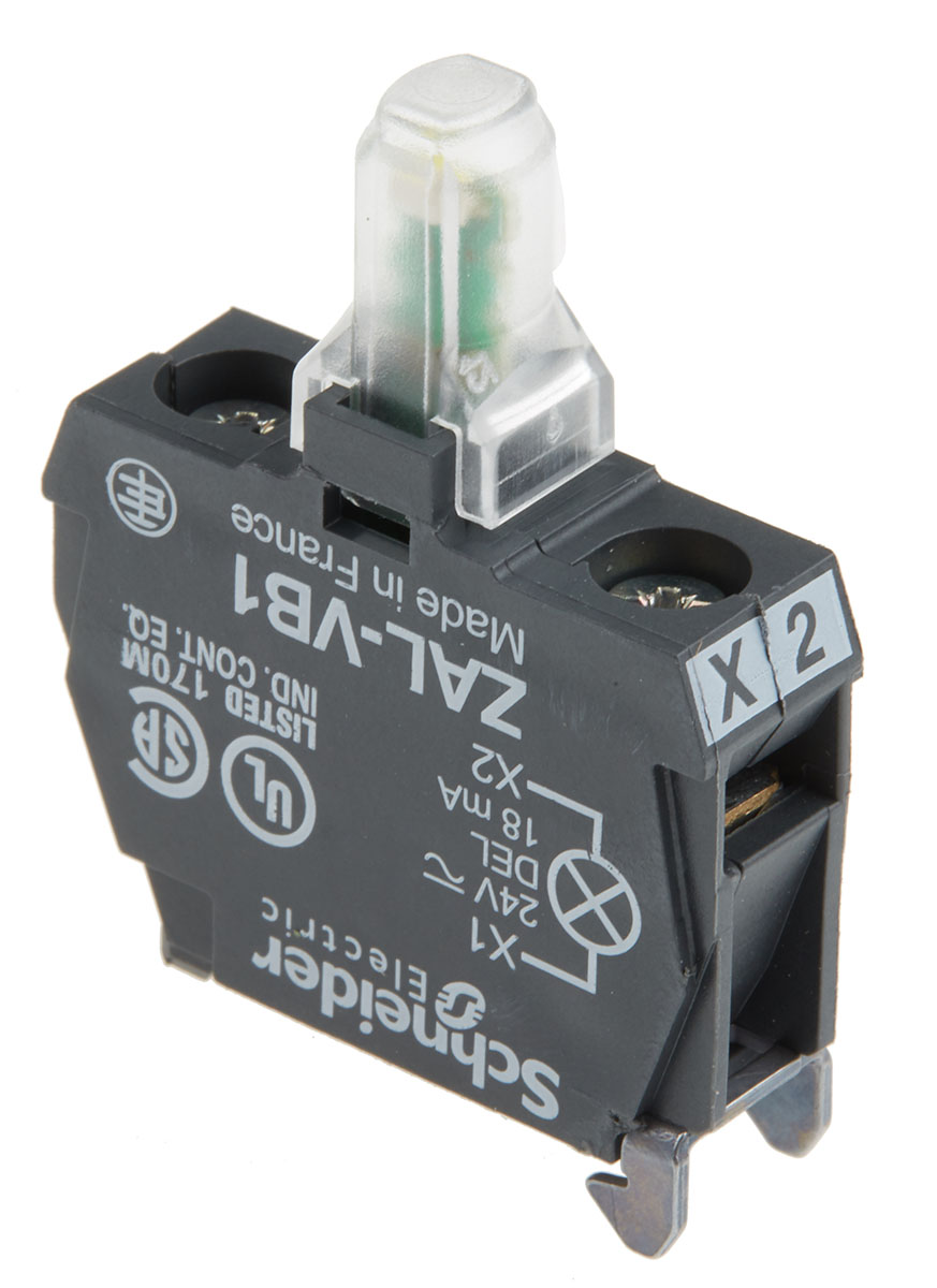 zalvb1 Schneider Electric Harmony ZALV Light Block LED White 24 V Screw terminal