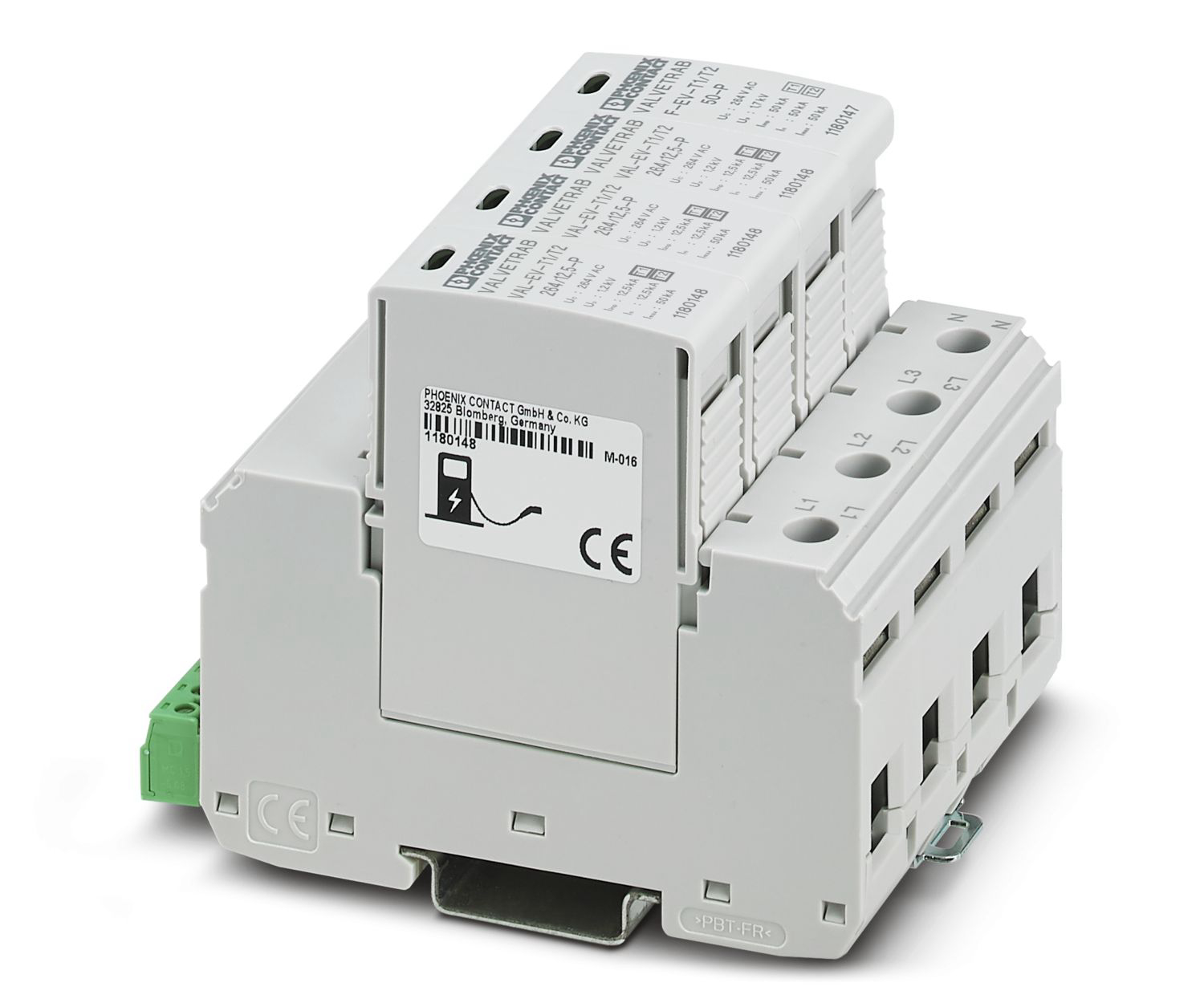 Phoenix Contact, VAL-EV-T1/T2 264/12.5/3+1-R Lightning / Surge Arrester