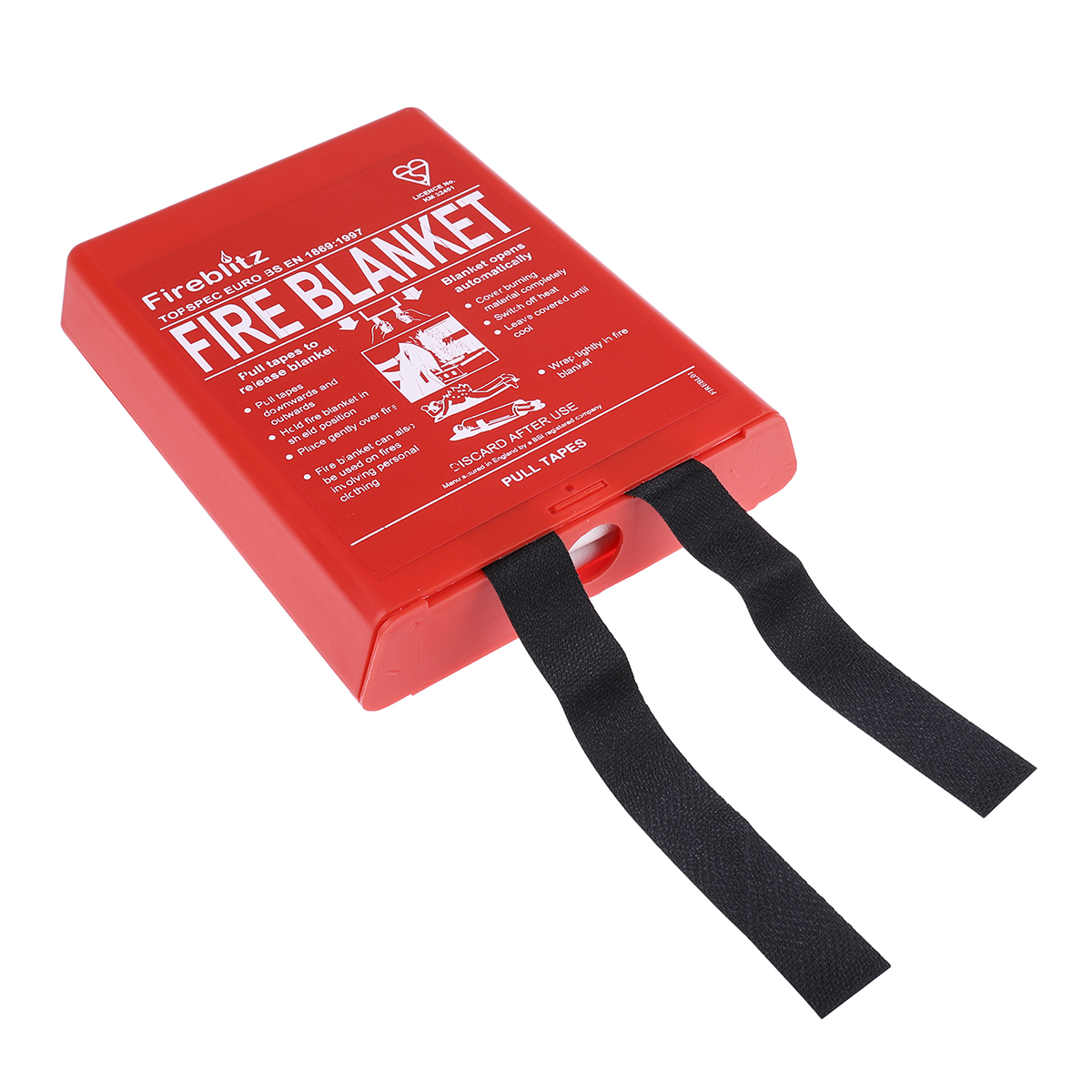 fbb110-hp Topspec Euro Fibreglass Plastic Fire Blanket