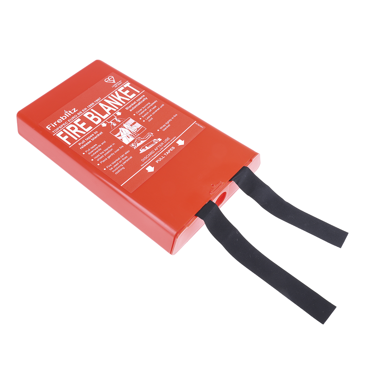 fbb160-hp Topspec Euro Fibreglass Plastic Fire Blanket