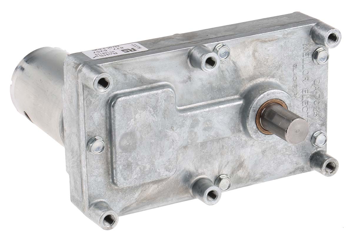 fbd1023 Mellor Electric Brushed Geared DC Geared Motor, 2.52 W, 24V dc, 17 Nm, 5rpm, 11.5 mm Shaft Diameter