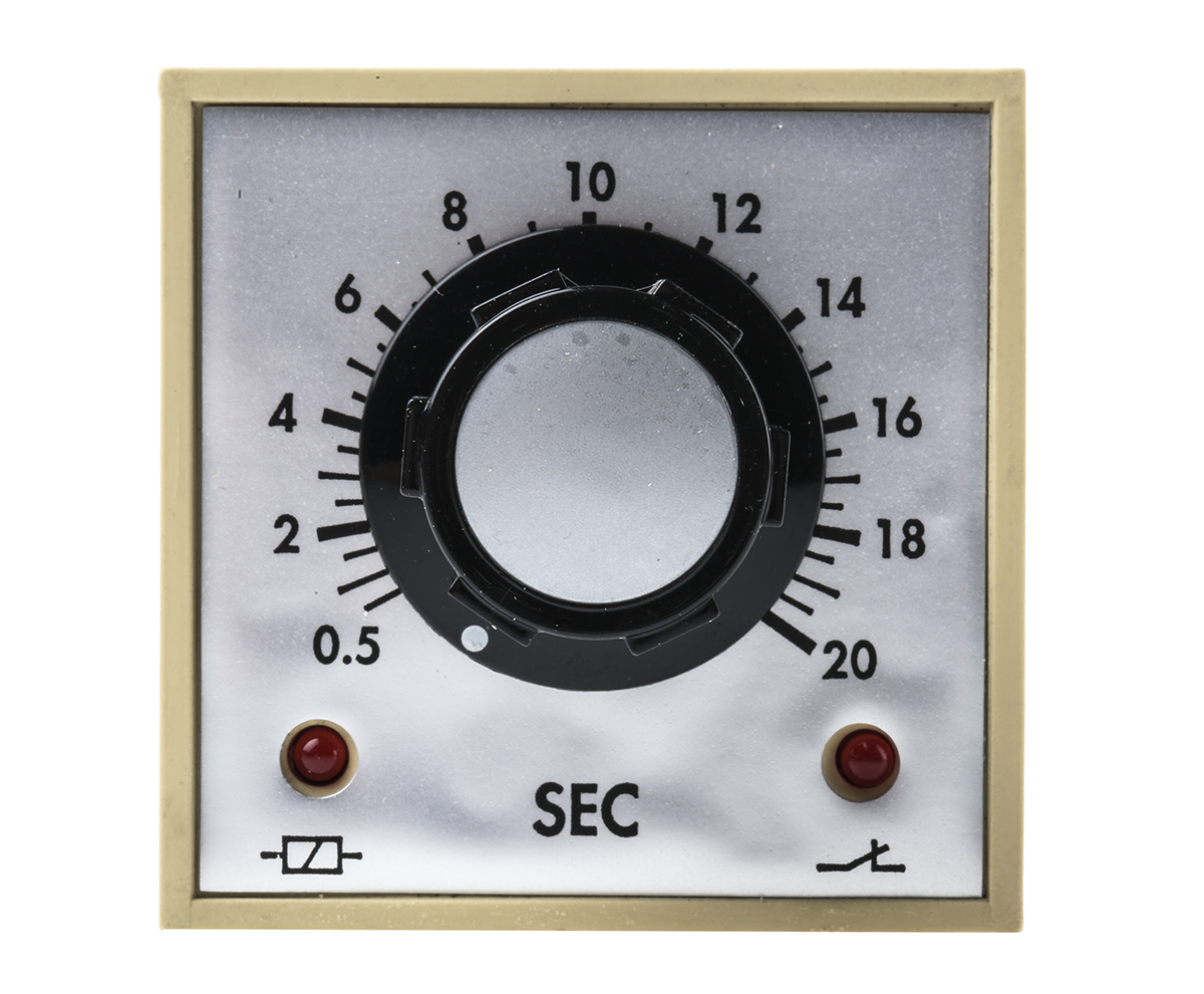 Tempatron FBD Series DIN Rail Timer Relay, 2-Contact 230V ac, 0.5 to 20 s, 1-Function, DPDT Switch Configuration