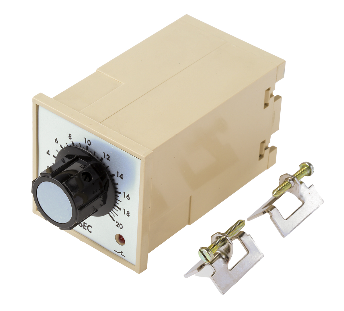 fbde20slp230vac Tempatron FBD Series DIN Rail Timer Relay, 2-Contact 230V ac, 0.5 to 20 s, 1-Function, DPDT Switch Configuration