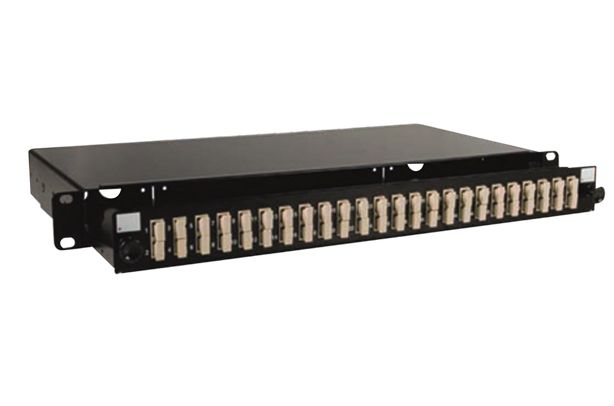 HellermannTyton Connectivity 48 Port SC, Duplex Fibre Optic Patch Panel With 48 Ports Populated, 1 U 44 mm