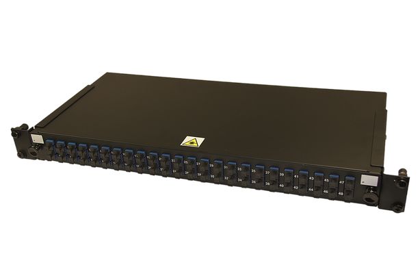 HellermannTyton Connectivity 48 Port SC, Duplex Fibre Optic Patch Panel With 48 Ports Populated, 1 U 44 mm