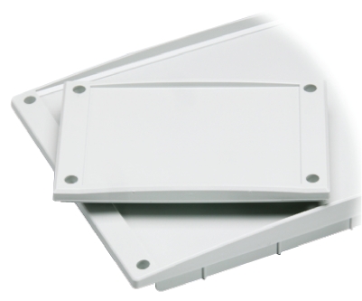 Fibox Light Grey Polycarbonate Front Panel 296 mm 30mm