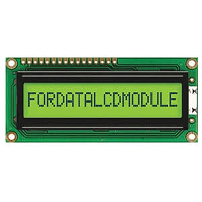 Fordata FC1601E01-FHYYBW-51SR FC1601E01 STN LCD LED LCD Display Module, Green, Yellow on Green, Yellow