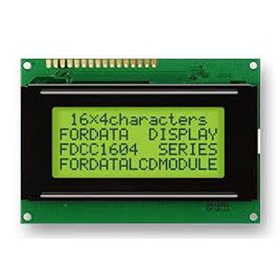 Fordata FC1604A01-FSYYBW-51SR FC1604A01 STN LCD LED LCD Display Module, Green, Yellow on Green, Yellow