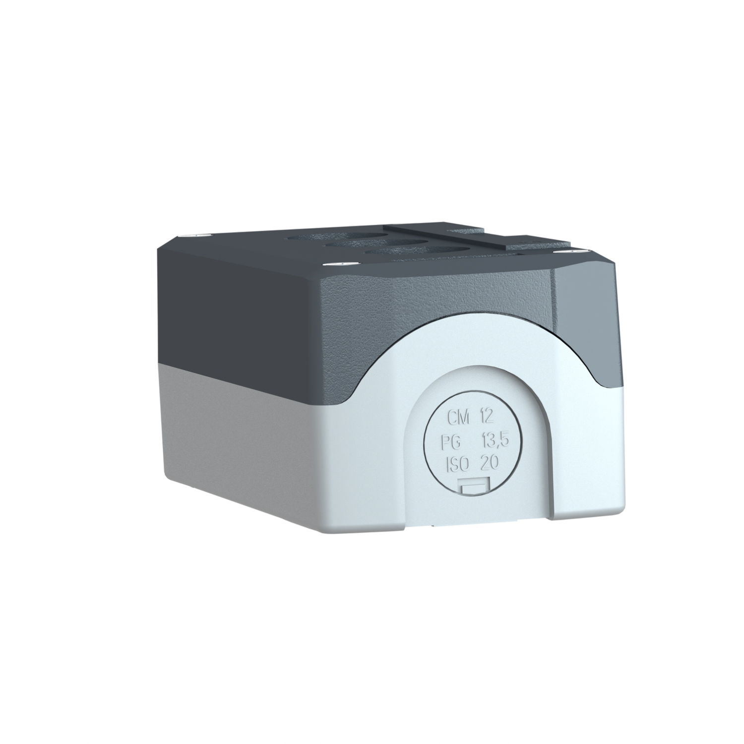 xald03 Schneider Electric Grey Polycarbonate Harmony XALD Control Station Enclosure - 3 Hole 22 mm Diameter