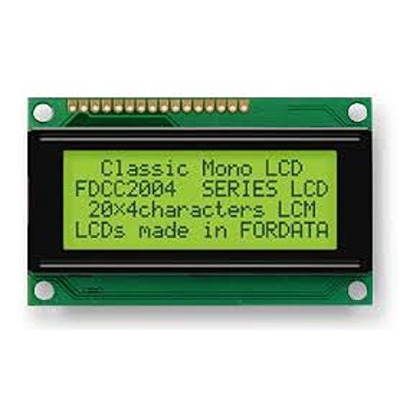 Fordata FC2004C00-FHYYBW-51SK FC2004C00 STN LCD LED LCD Display Module, Green, Yellow on Green, Yellow