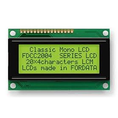 Fordata FC2004C00-FHYYBW-51SR FC2004C00 STN LCD LED LCD Display Module, Green, Yellow on Green, Yellow