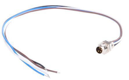 4r4f06e02c3003 Brad Connector & Cable with a 4 Pole M8 Plug