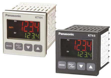 Panasonic AKT4B Panel Mount PID Temperature Controller, 48 x 59.2mm 1 Input, 3 Output DC Current, 24 V ac/dc, 100