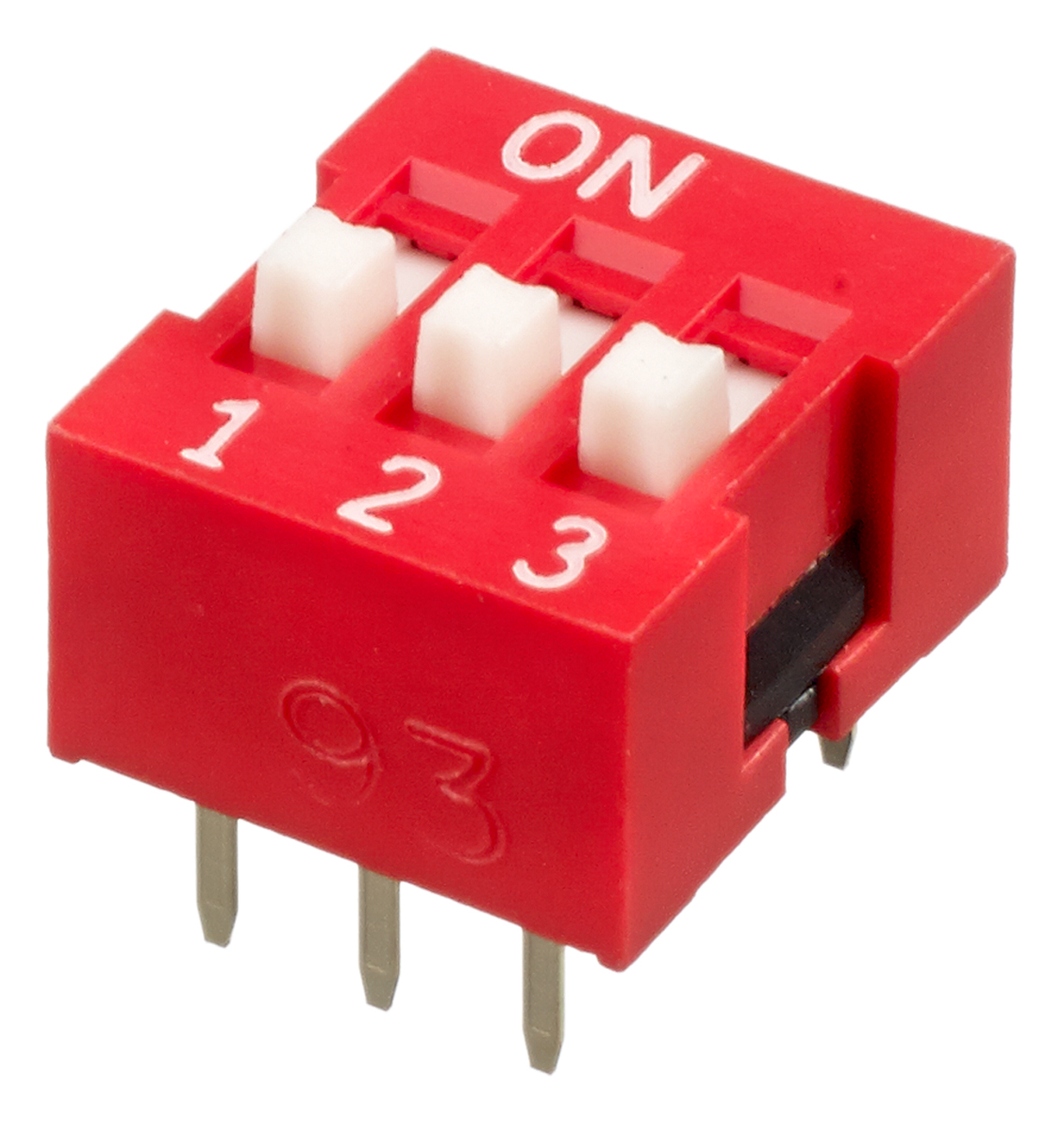 APEM 3 Way Through Hole DIP Switch SPST, Raised Actuator
