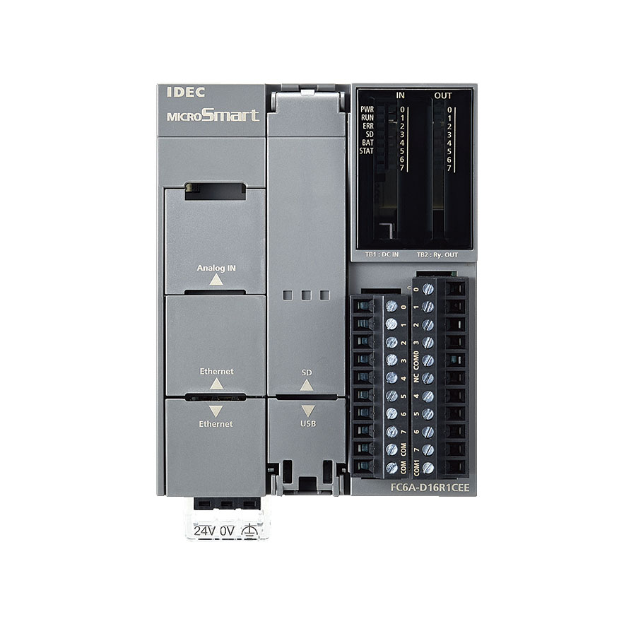 Idec FC6A-D16R1CEE Series PLC CPU, Relay Output, 8-Input, Analogue Input
