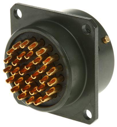 Amphenol 62GB-12E18-32PN, 62GB Series, 32 Way Box Mount MIL Spec Circular Connector Receptacle, Pin Contacts, Shell Size 18