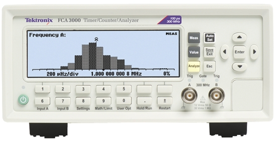 Tektronix FCA3000 Frequency Counter, 0.001 Hz Min, 300 MHz Max, 12 digits Resolution