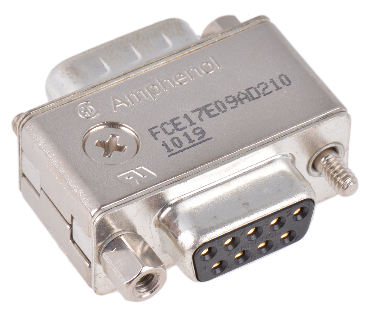 Amphenol Communications Solutions D-Sub Adapter 9-Way D-Sub to Male Male 9-Way D-Sub Female Female