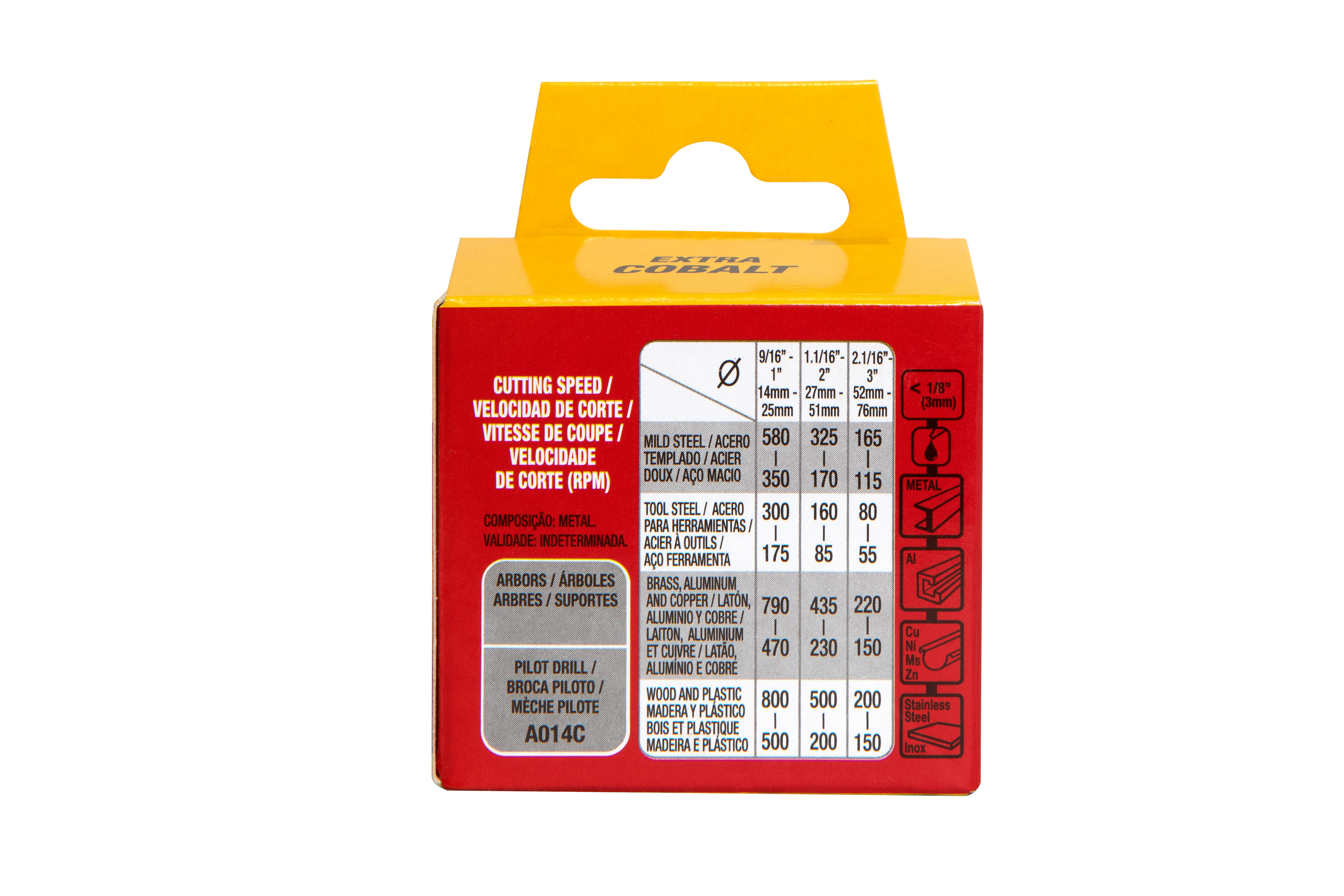 fch0034-g Starrett 19 mm Diameter HSS Drill Bit for Mild Steel Sheet, Stainless Steel, Metal
