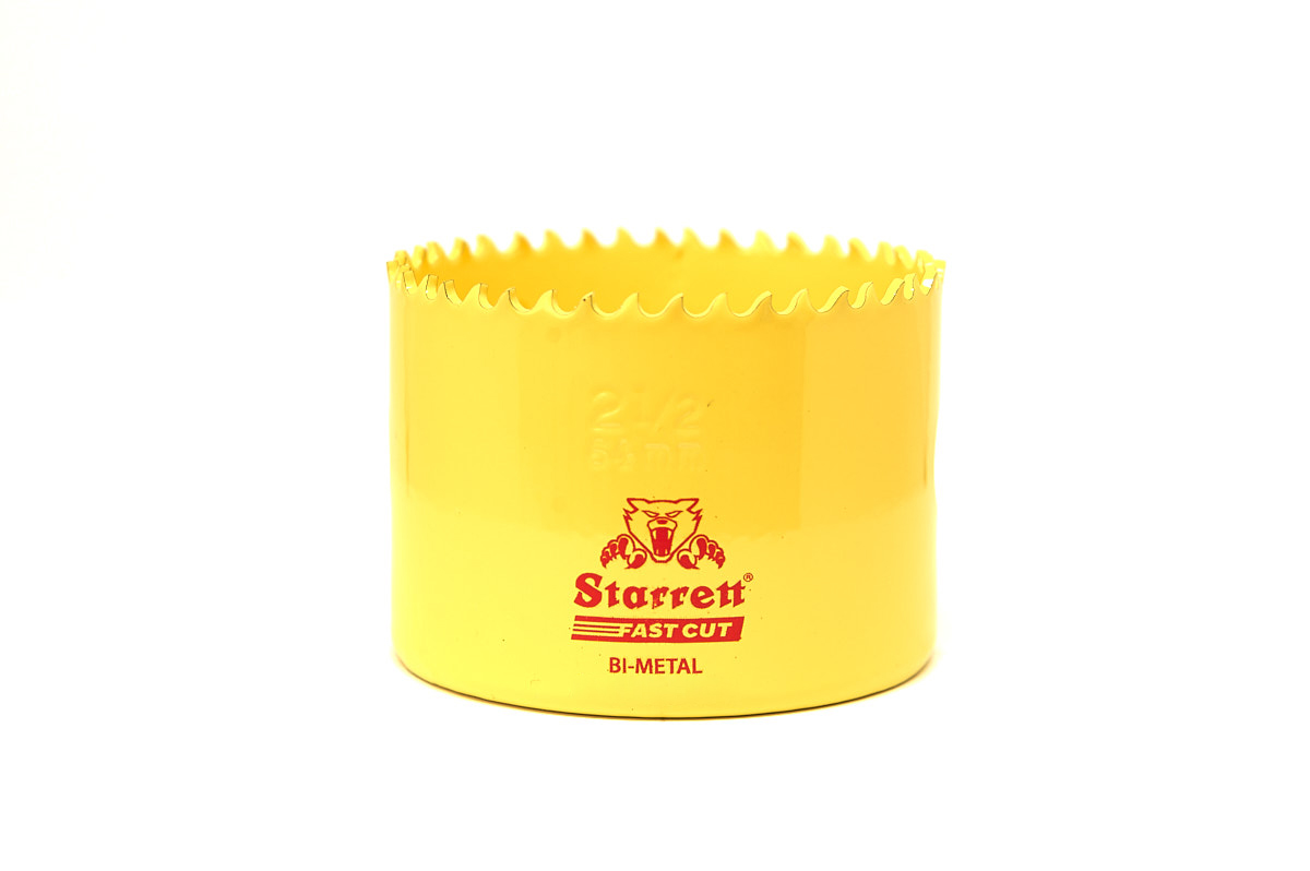 Starrett 64 mm Diameter HSS Drill Bit for Stainless Steel, Mild Steel, Plastic, Wood, Metal, Plaster