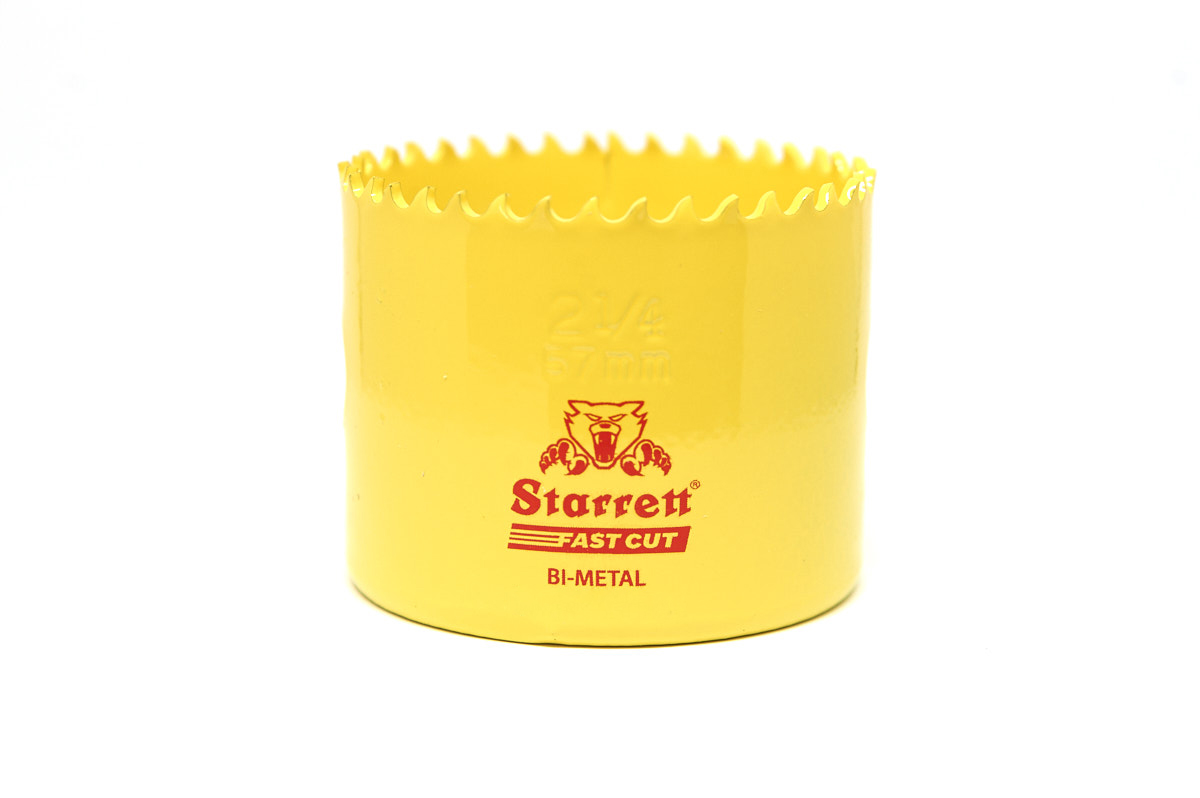 Starrett 57 mm Diameter Bi-Metal Drill Bit for Stainless Steel, Metal, Mild Steel Sheet