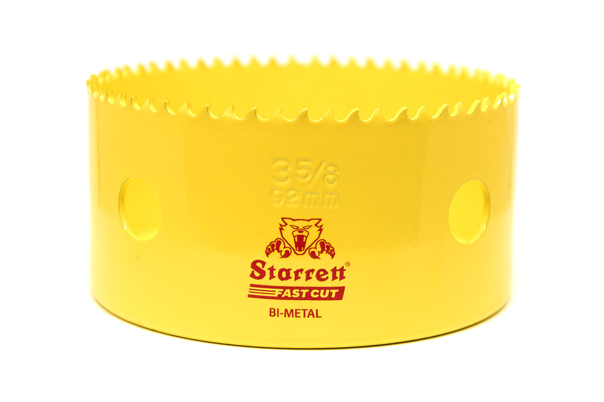 Starrett 92 mm Diameter HSS Drill Bit for Mild Steel Sheet, Stainless Steel, Metal