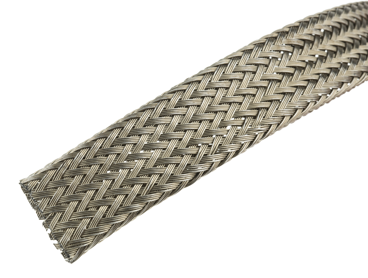 UVOX Expandable Braided Nylon Grey EMC Cable Sleeve, 5m Length 18 mm Cable Diameter