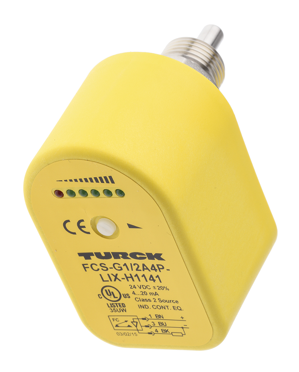fcs-g12a4p-lix-h1141 Turck FCS Series, Compact Flow Controller, 150 cm³/s, Analogue Output, 0.5 in Pipe 26 V