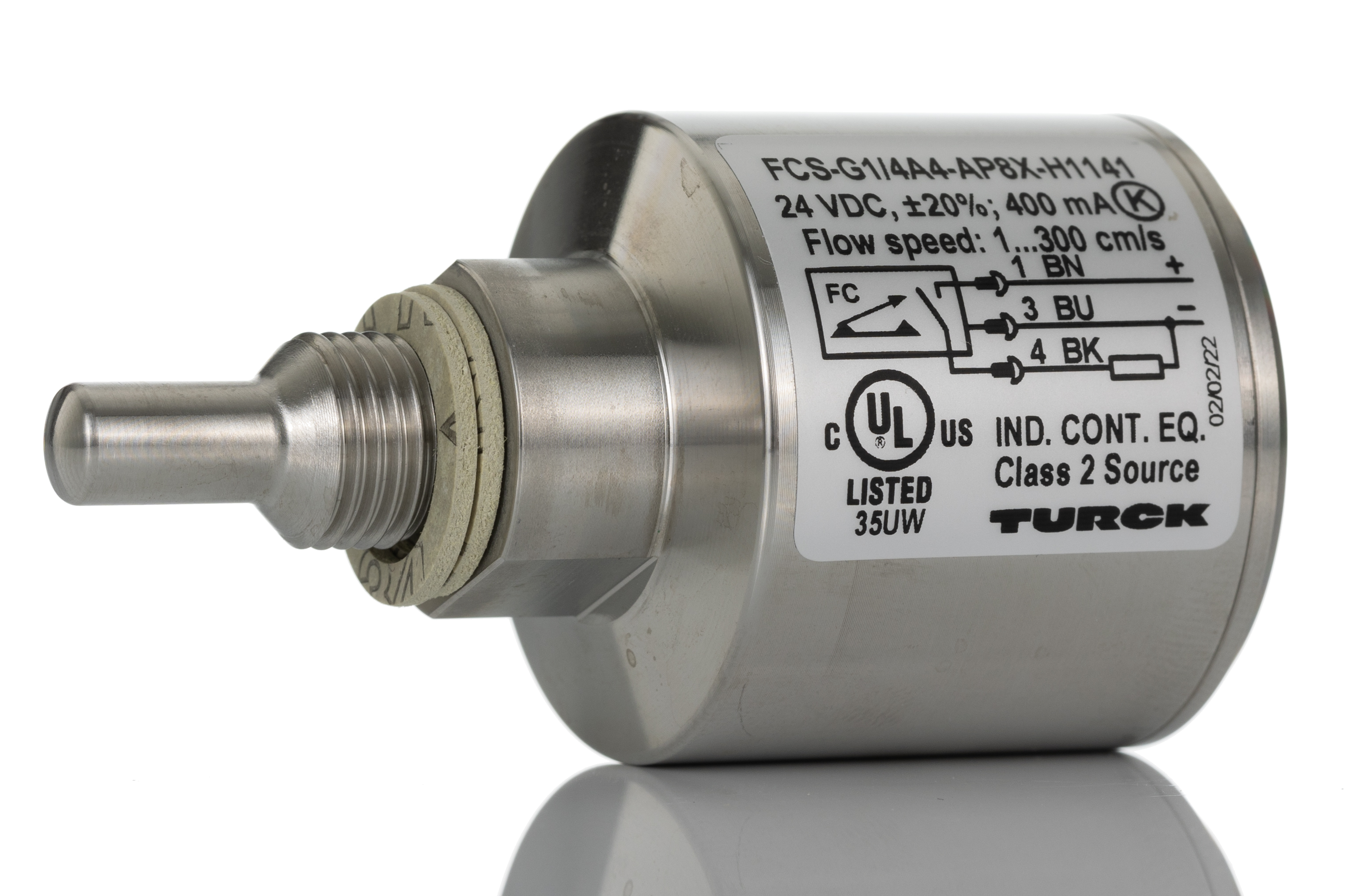 fcs-g14a4-ap8x-h1141 Turck, Compact Flow Controller, 300 cm³/s, PNP Output, 0.25 in Pipe 26 V dc