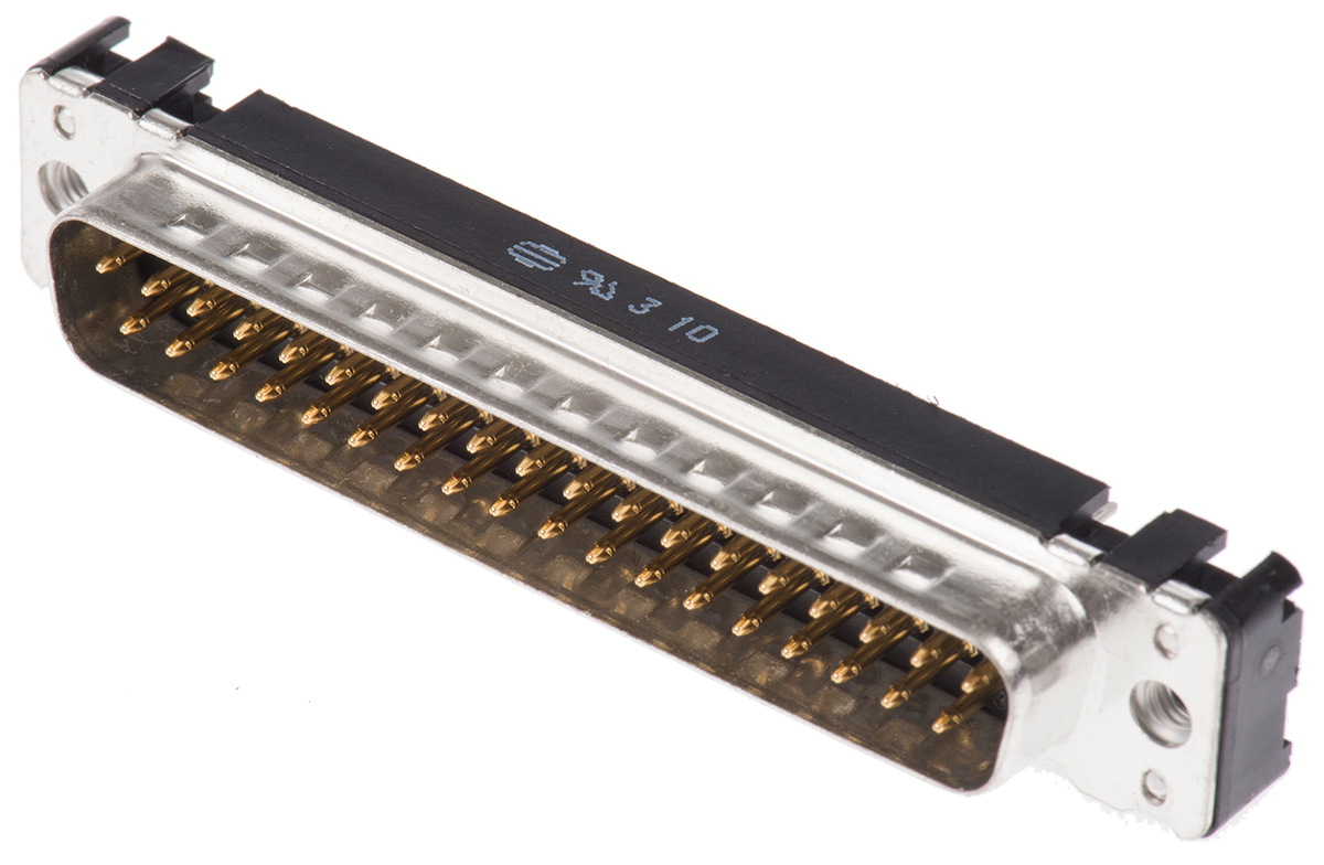 HARTING 37 Way Through Hole D-sub Connector Plug, 2.76mm Pitch, with M3 Threaded Inserts