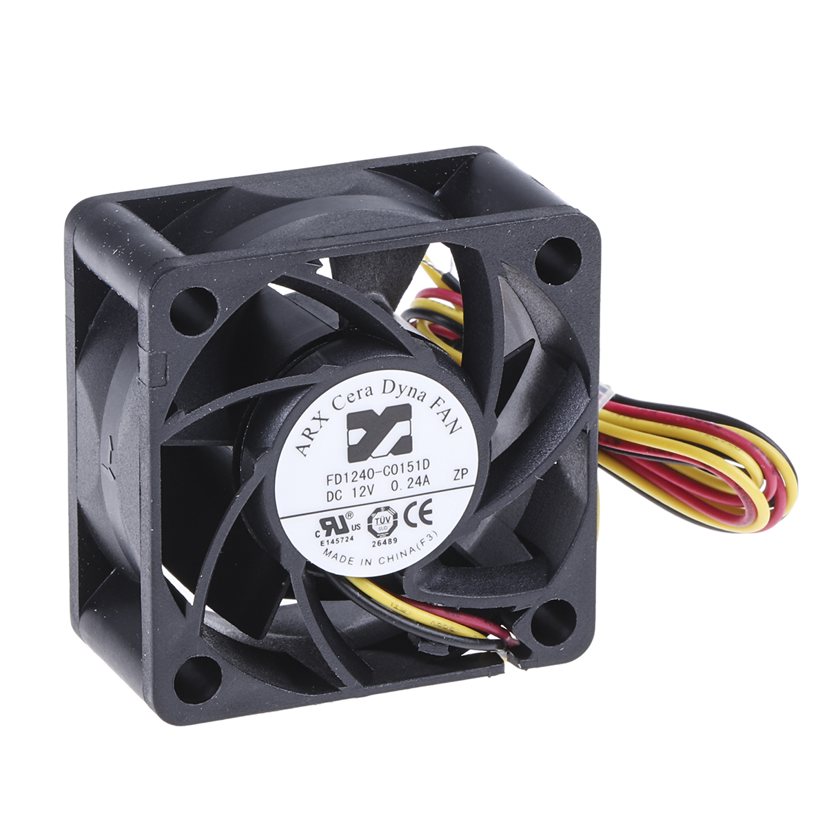 ARX CeraDyna Series Axial Fan, 12V dc, 21.6 m³/h, 2.04 W, 170 mA Max, IP20 40 mm 40mm 20 mm