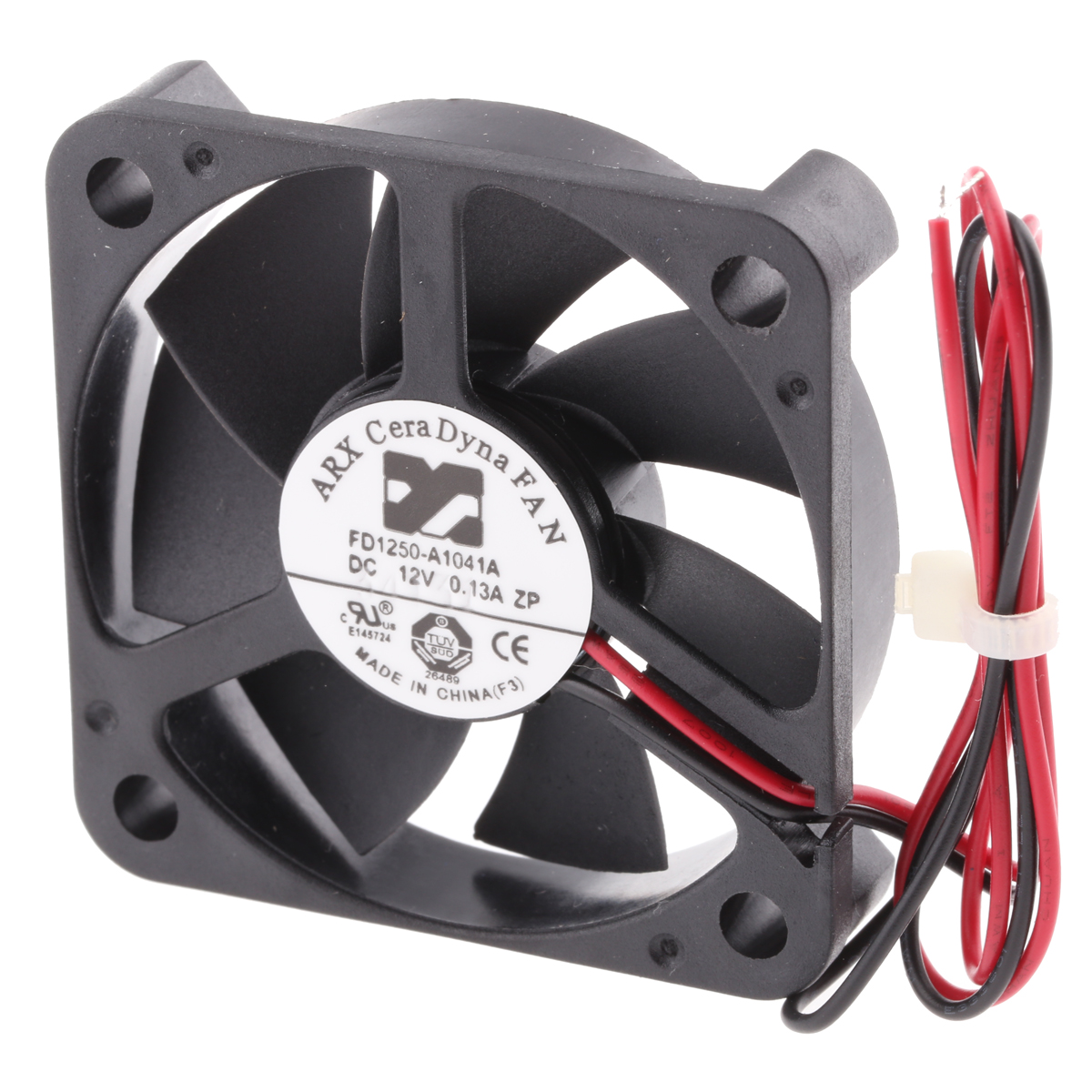 ARX CeraDyna Series Axial Fan, 12V dc, 17 m³/h, 1.44 W, 120 mA Max, IP20 50 mm 50mm 10.5 mm