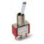 Littelfuse Toggle Switch, Panel Mount, On-(On), SPST, Through Hole Terminal, 28 or 120V